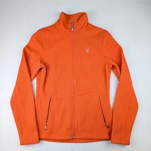 Spyder Women's Medium Orange Core Sweater Jacket Full Zip